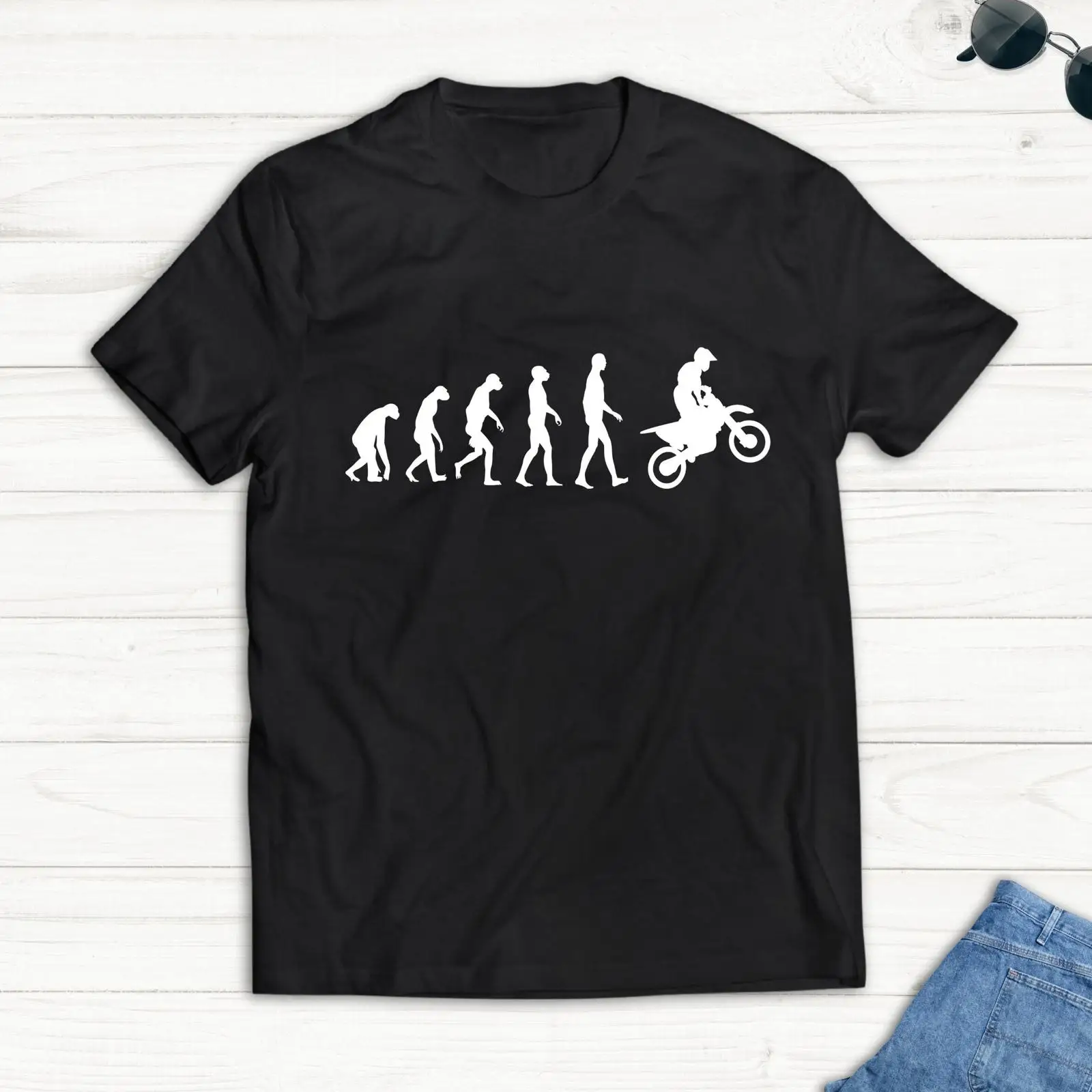 Motorcycle Gear Wash - Motocross Evolution Bike T shirt Motorcycle