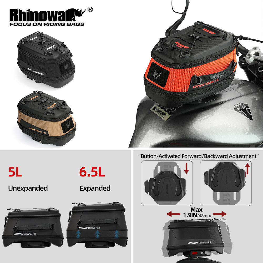 Magnetic Tank Bag - Rhinowalk Motorcycle Magnetic Tank Bag 6.5L