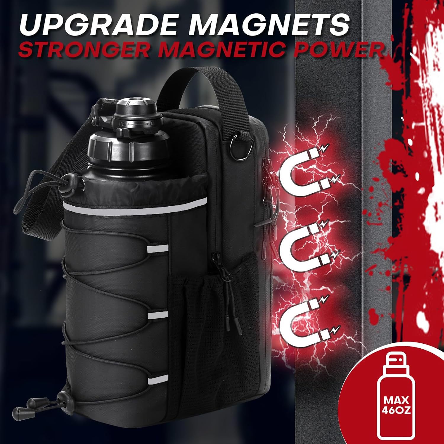 Magnetic Tank Bag - Geestock Magnetic Gym Water Bottle Bag