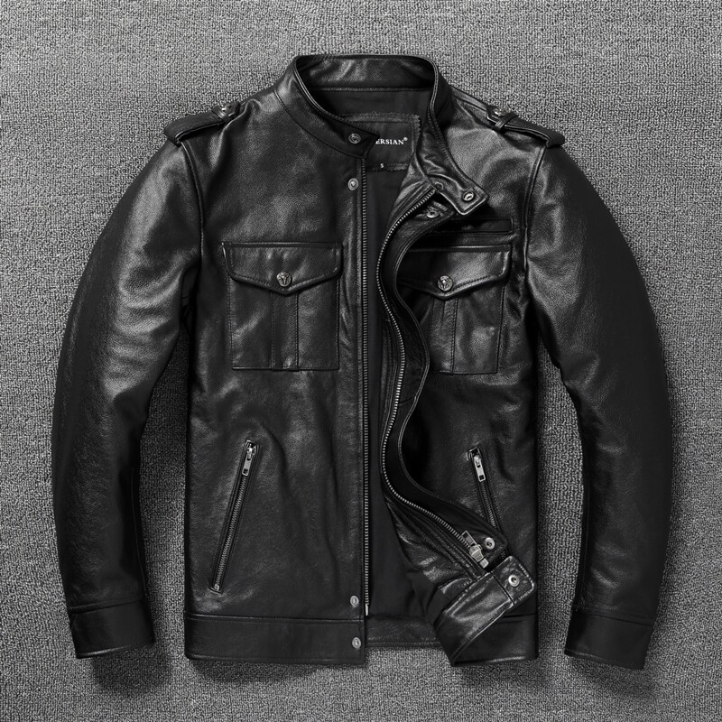 Genuine Leather Man Jackets Sl - Riding Jacket Leather recension och pris