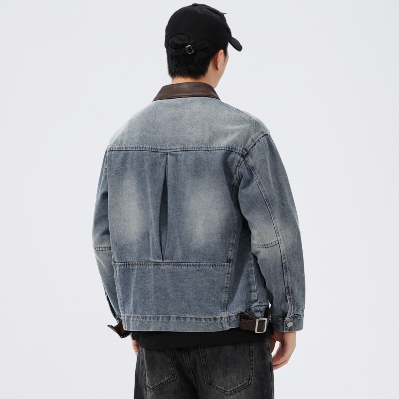 Stand Leather Collar Denim Jac - Riding Jacket Leather recension och pris