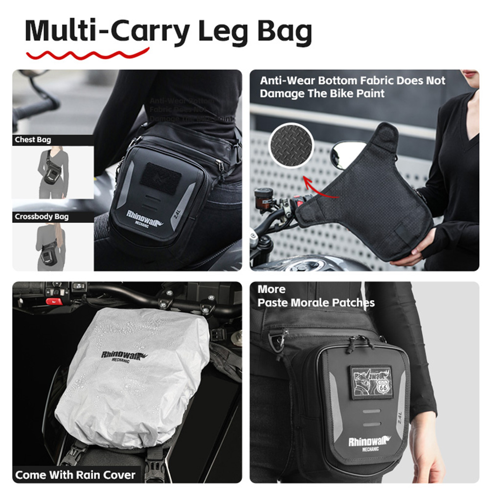 Rhinowalk Motorcycle Drop Leg  - Magnetic Tank Bag recension och pris