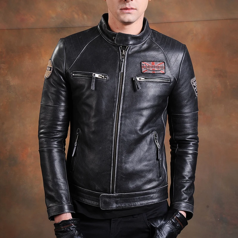 Fashion Biker Jackets Vintage  - Riding Jacket Leather recension och pris