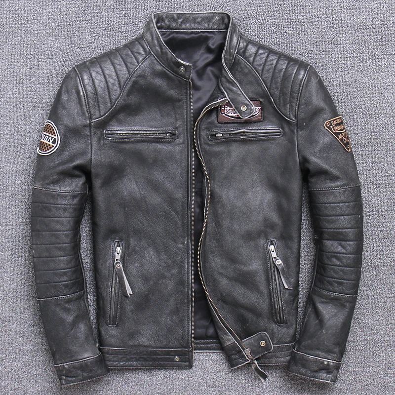 Fashion Biker Jackets Vintage  - Riding Jacket Leather recension och pris