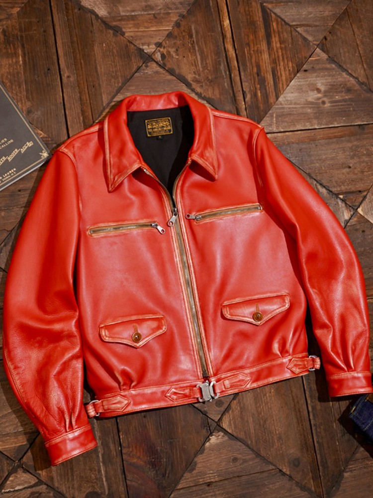 Mens Autumn Winter Cowhide Gen - Riding Jacket Leather recension och pris