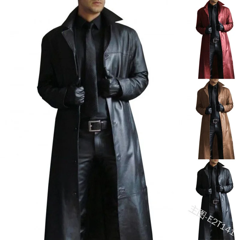 PU Leather Coat Men Jacket Spr - Riding Jacket Leather recension och pris