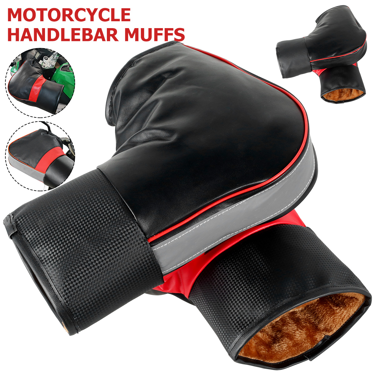 1Pair Motorcycle Handlebar Muf - Motorcycle Gear Gloves recension och pris