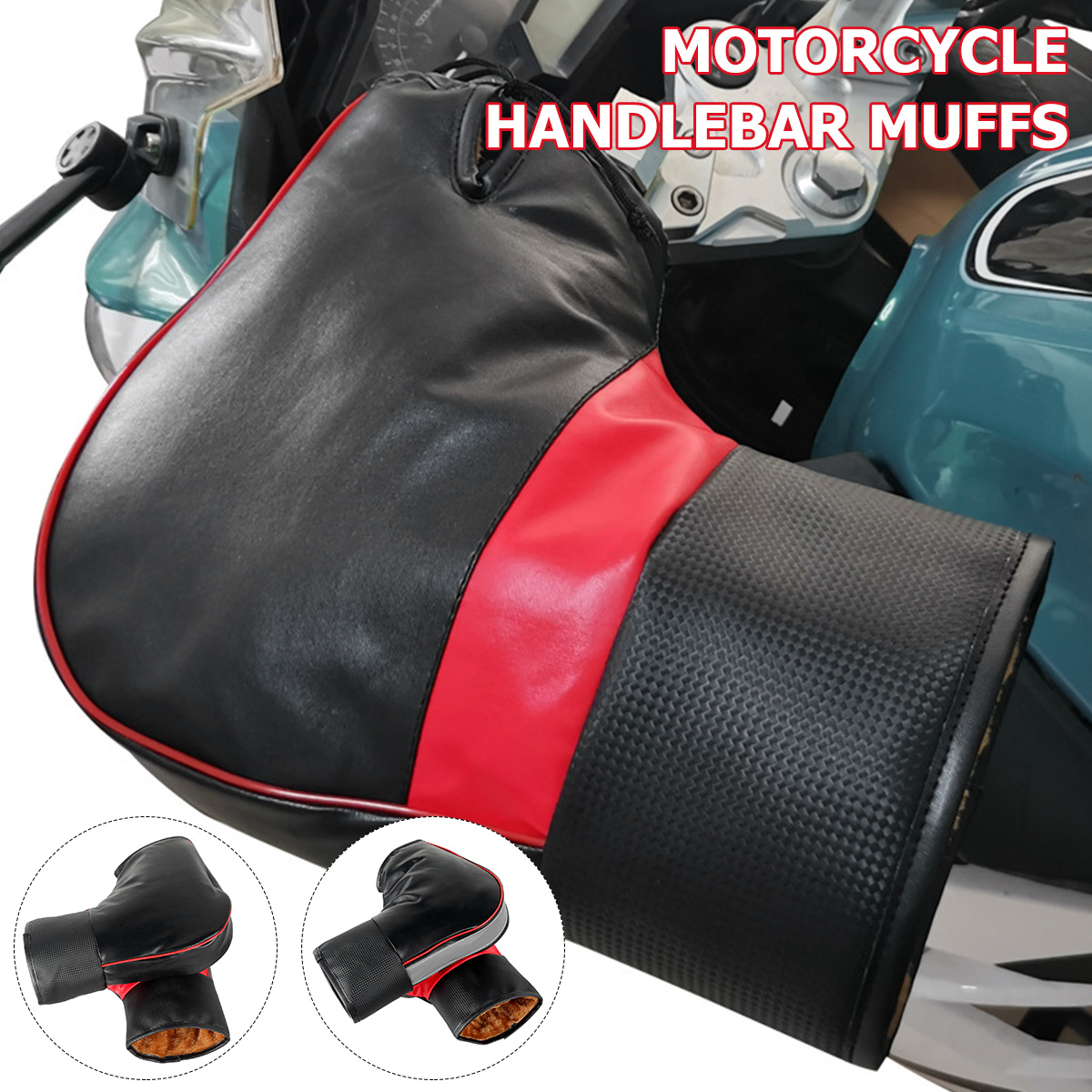 1Pair Motorcycle Handlebar Muf - Motorcycle Gear Gloves recension och pris
