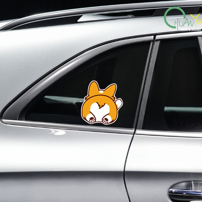 Car Cartoon Car Sticker Corgi  - Motorcycle Gear Rain recension och pris