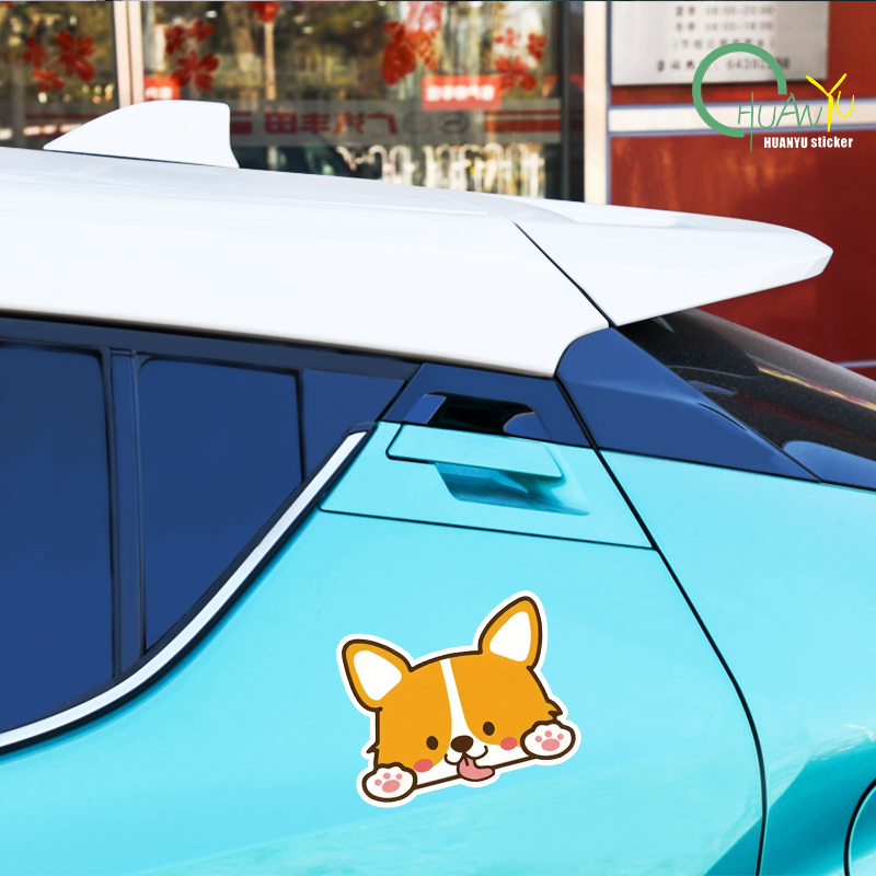 Car Cartoon Car Sticker Corgi  - Motorcycle Gear Rain recension och pris