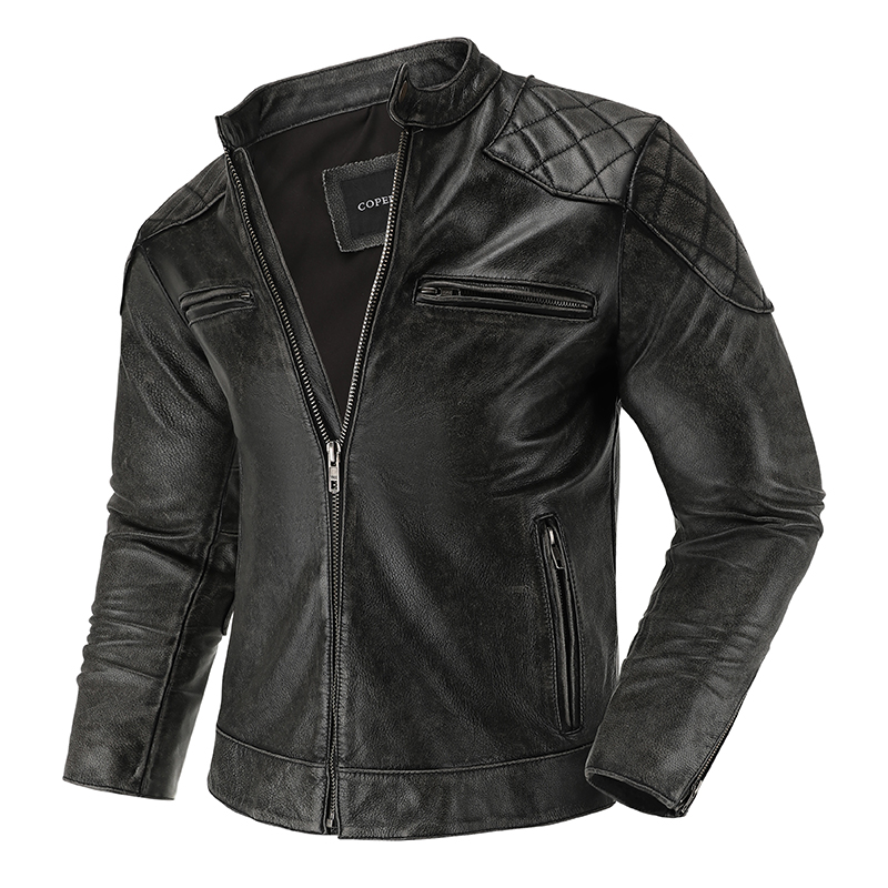 Retro Leather Jacket Motorcycl - Riding Jacket Leather recension och pris