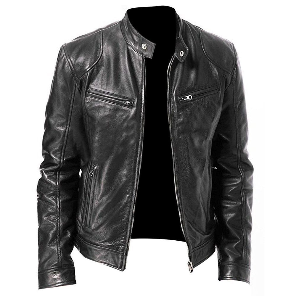 PU Leather Motorcycle Jacket M - Riding Jacket Leather recension och pris